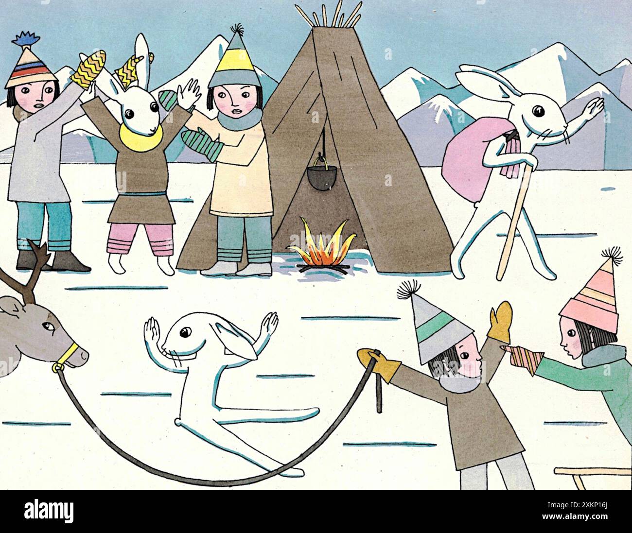 Tom Seidmann-Freud - « le lièvre », un conte de fées Inuit de la baie d’Hudson - 1924 Banque D'Images