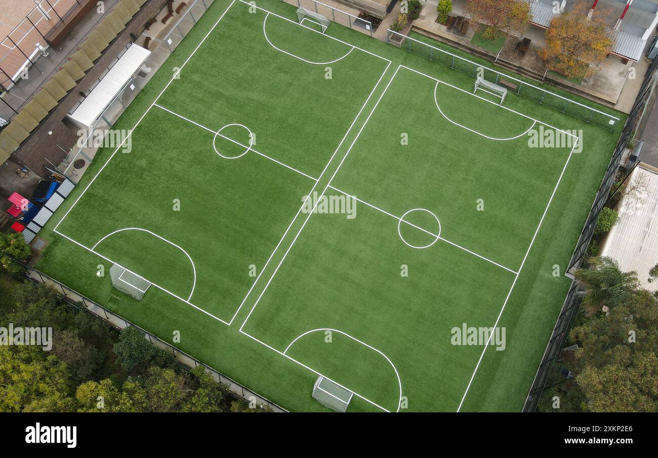 terrain de football astro turf Banque D'Images