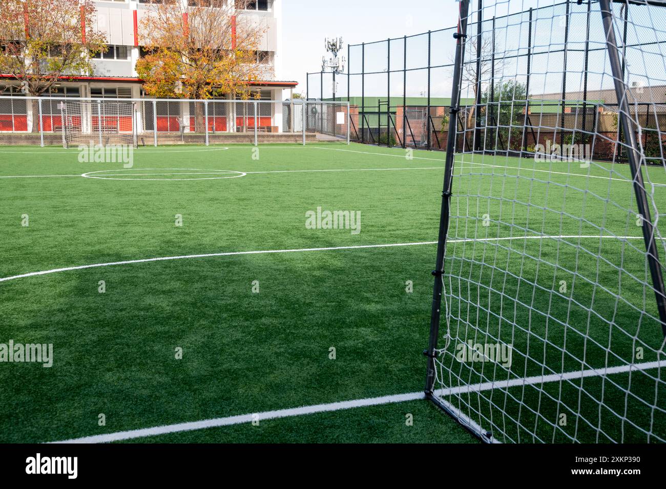 terrain de football astro turf Banque D'Images