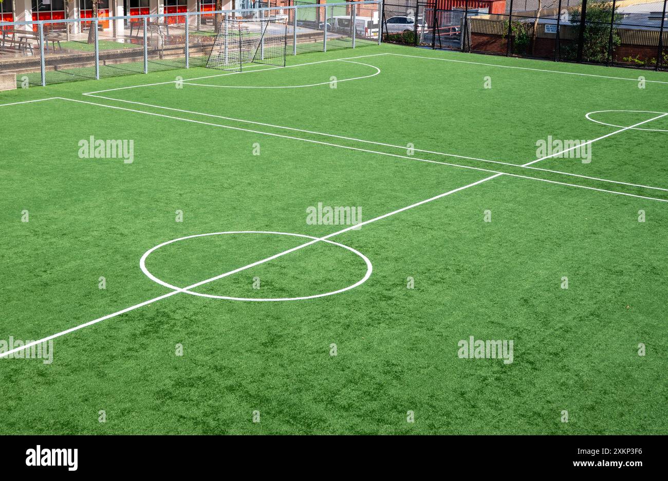 terrain de football astro turf Banque D'Images