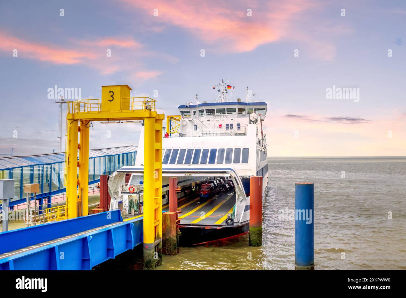 Dagebuell, Island Ferry, Allemagne Banque D'Images