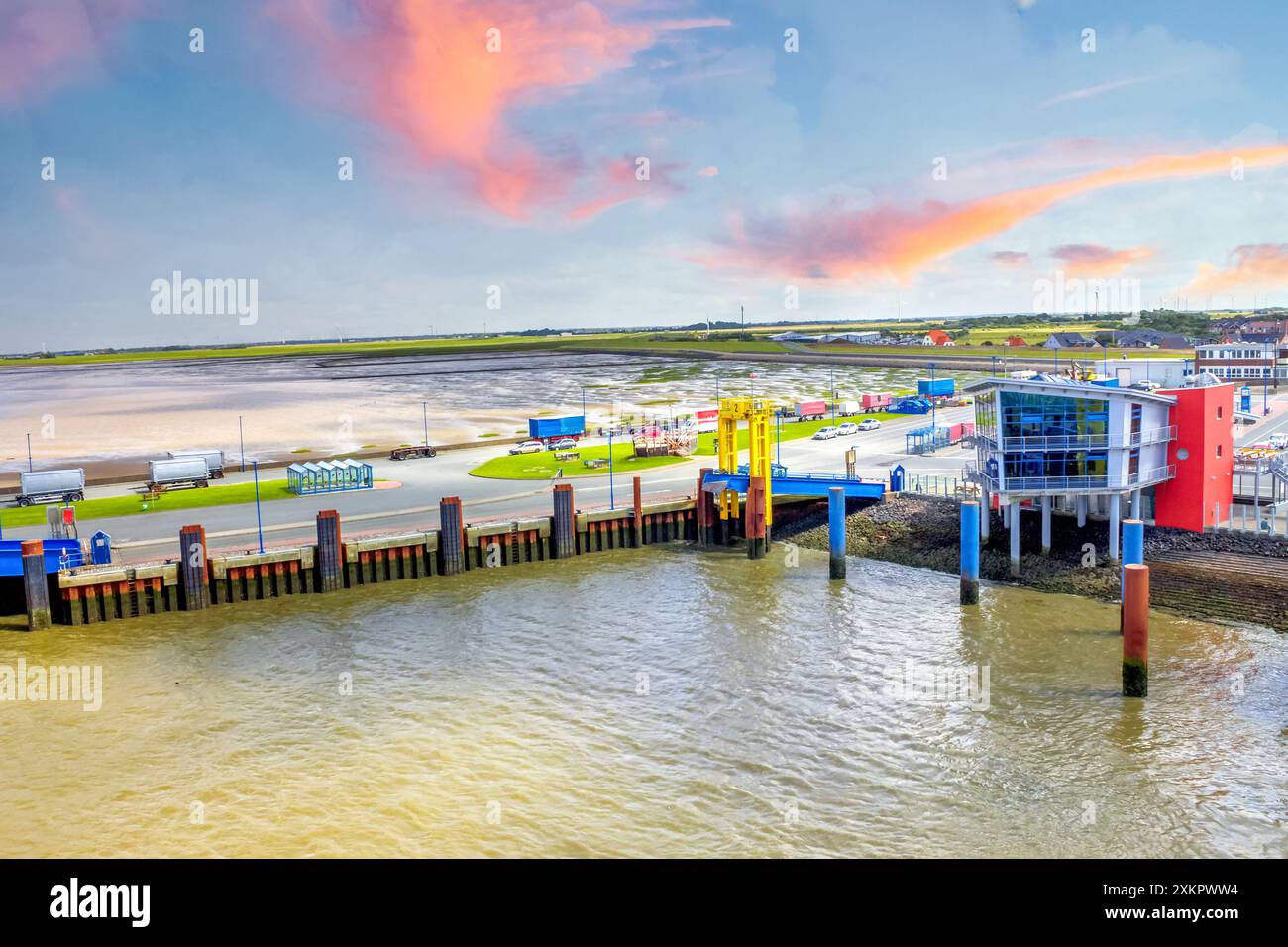 Dagebuell, Island Ferry, Allemagne Banque D'Images