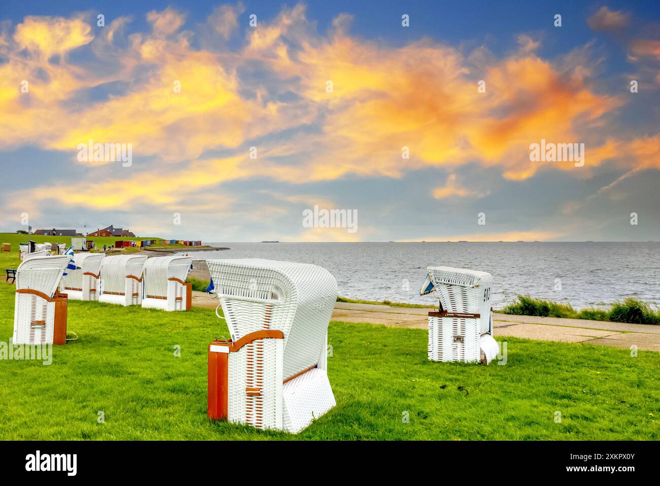 Dagebuell, Island Ferry, Allemagne Banque D'Images