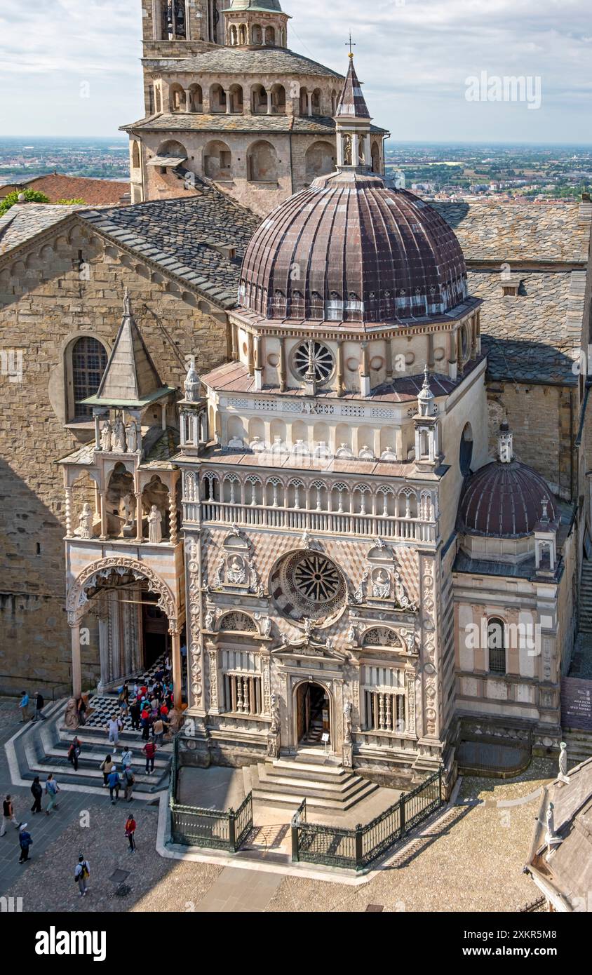 Colleoni Chapel - Cappella Colleoni, Citta alta, Bergame, Italie Banque D'Images