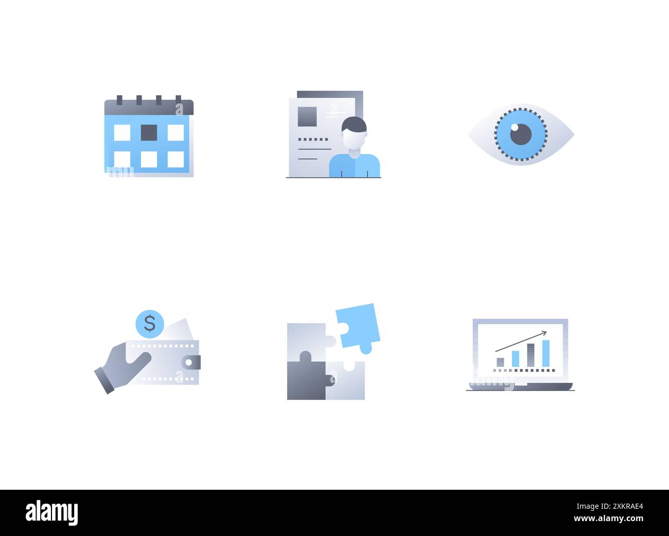 Affaires et travail - ensemble d'icônes de style design plat Illustration de Vecteur