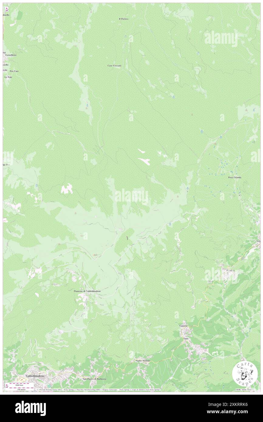 Col Pasanova, Provincia di Treviso, IT, Italie, Vénétie, n 45 57' 0'', N 12 1' 59'', carte, Cartascapes carte publiée en 2024. Explorez Cartascapes, une carte qui révèle la diversité des paysages, des cultures et des écosystèmes de la Terre. Voyage à travers le temps et l'espace, découvrir l'interconnexion du passé, du présent et de l'avenir de notre planète. Banque D'Images