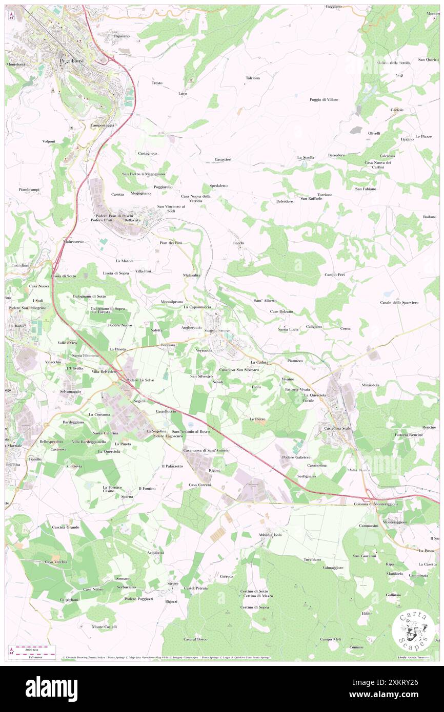 Staggia, Provincia di Siena, IT, Italie, Toscane, n 43 25' 18'', N 11 11' 1'', carte, Cartascapes carte publiée en 2024. Explorez Cartascapes, une carte qui révèle la diversité des paysages, des cultures et des écosystèmes de la Terre. Voyage à travers le temps et l'espace, découvrir l'interconnexion du passé, du présent et de l'avenir de notre planète. Banque D'Images