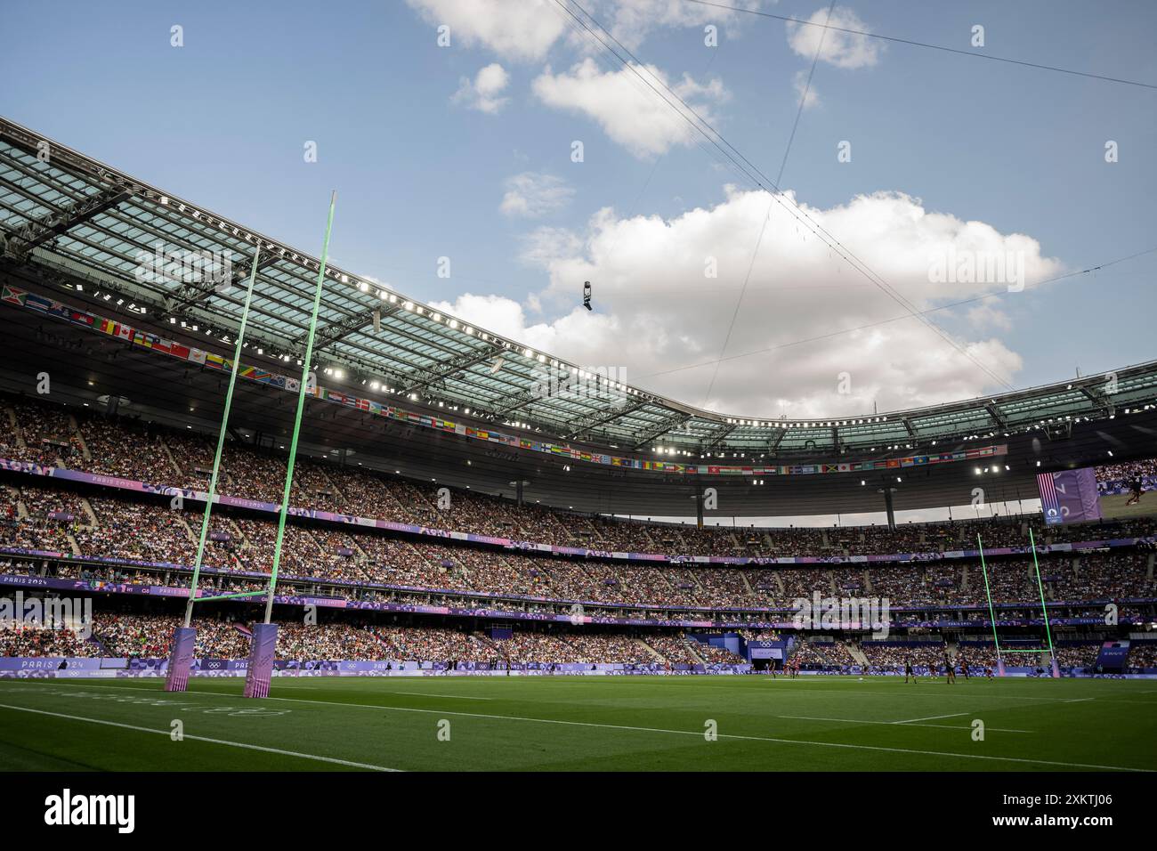 Paris, France. 24 juillet 2024. Match DE RUGBY à sept : vue d'ensemble du stade de France lors des Jeux Olympiques d'été de 2024, Paris 2024, Paris, France le 24 juillet 2024. Photo par Eliot Blondet/ABACAPRESS. COM Credit : Abaca Press/Alamy Live News Banque D'Images
