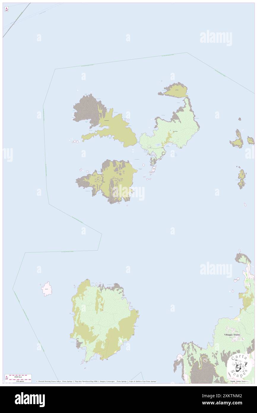 Spiaggia Rosa, Provincia di Sassari, IT, Italie, Sardaigne, n 41 16' 45'', N 9 21' 22'', carte, Carthascapes carte publiée en 2024. Explorez Cartascapes, une carte qui révèle la diversité des paysages, des cultures et des écosystèmes de la Terre. Voyage à travers le temps et l'espace, découvrir l'interconnexion du passé, du présent et de l'avenir de notre planète. Banque D'Images