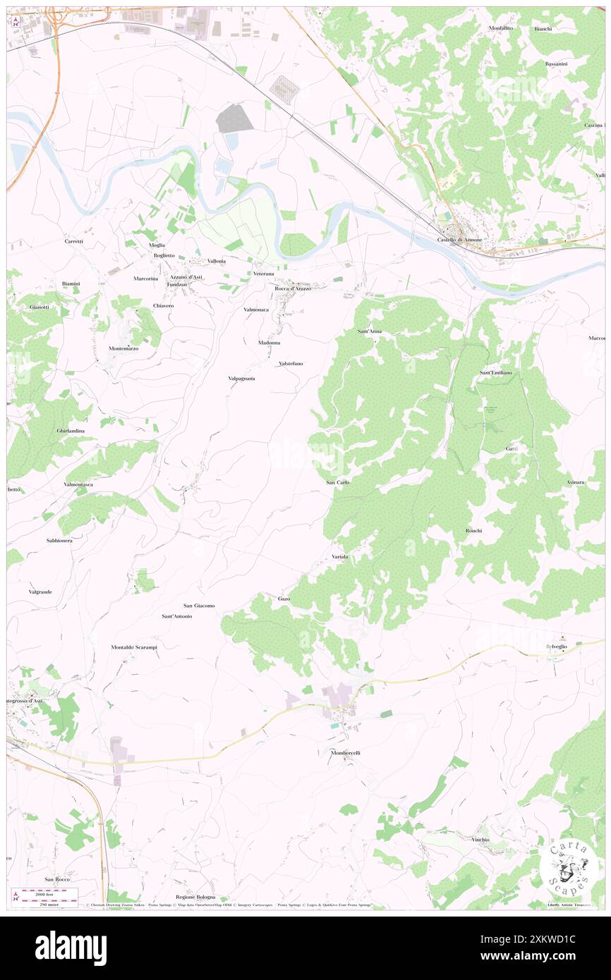 San Carlo I, Provincia di Asti, IT, Italie, Piémont, n 44 51' 10'', N 8 17' 16'', carte, Cartascapes carte publiée en 2024. Explorez Cartascapes, une carte qui révèle la diversité des paysages, des cultures et des écosystèmes de la Terre. Voyage à travers le temps et l'espace, découvrir l'interconnexion du passé, du présent et de l'avenir de notre planète. Banque D'Images