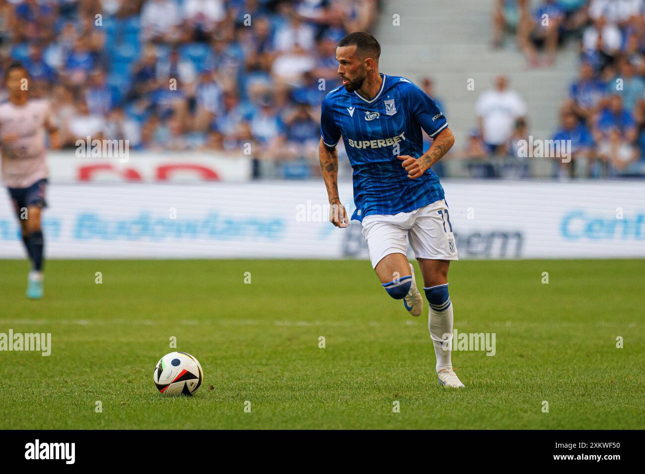 Kristoffer Velde pendant le match PKO BP Ekstraklasa entre les équipes de Lech Poznan et Gornik Zabrze au stade Enea, Poznan, Pologne (Maciej Rogowski) Banque D'Images