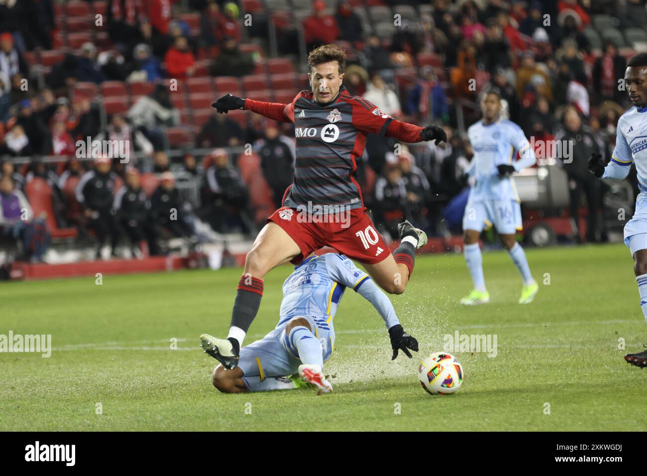 Toronto (Ontario), le 3 mars 2024, F. Bernadeschi #10 en action au match de soccer de la Ligue majeure entre Toronto FC vs Atlanta United au BMO Field. Banque D'Images