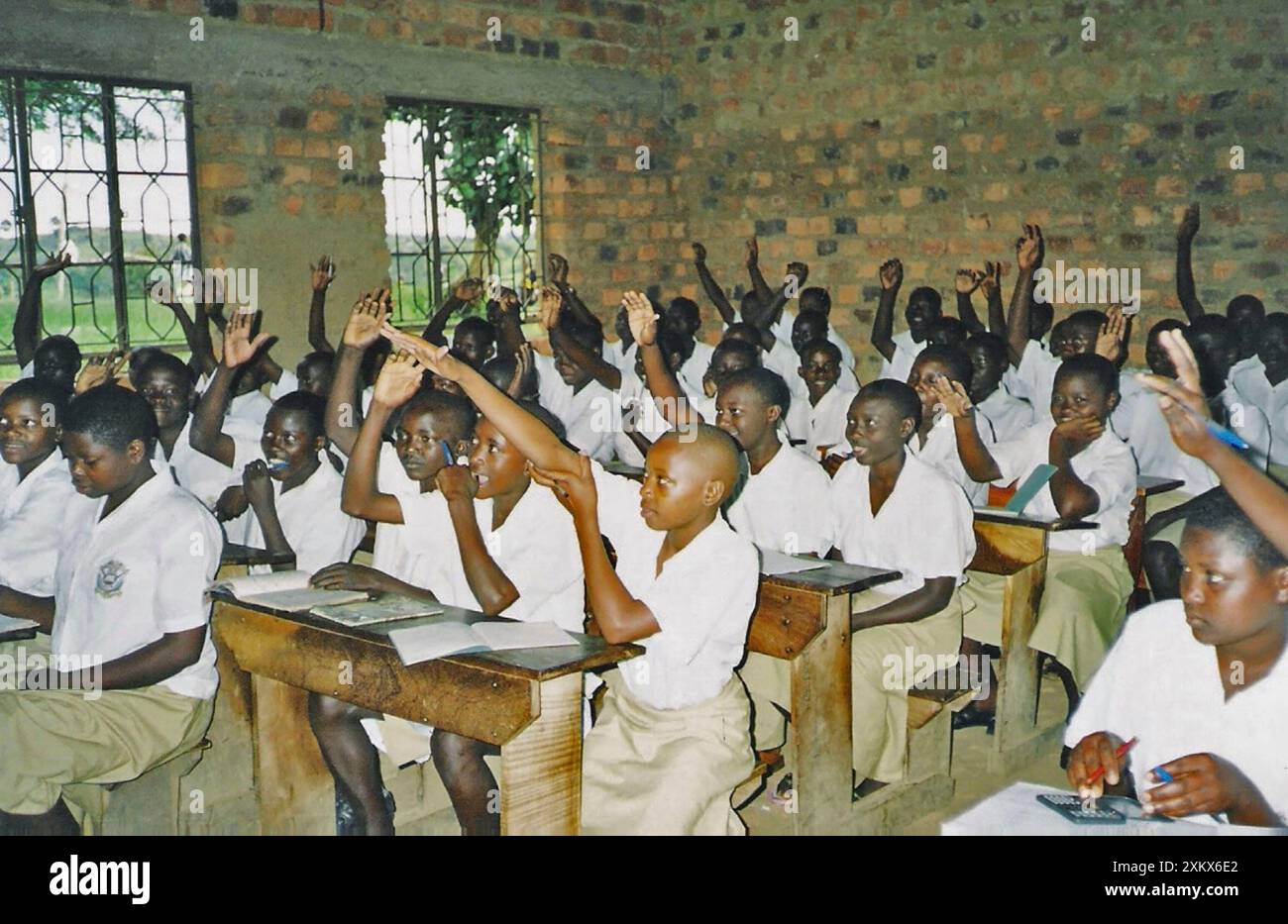 Enfants à l'école équatoriale Banque D'Images