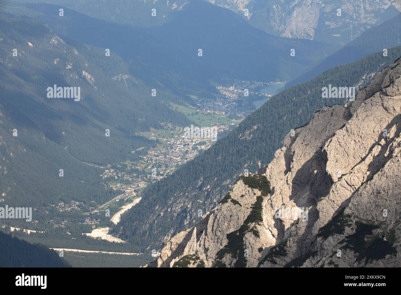 Vallée à Auronzo, Dolomites Banque D'Images