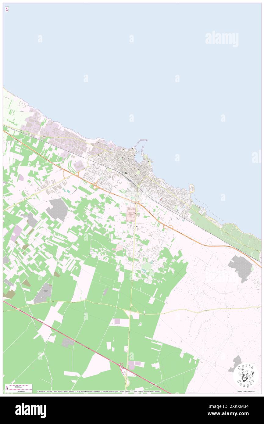 Stadio Comunale Trani, Provincia di Barletta - Andria - Trani, IT, Italie, Pouilles, N 41 16' 3'', N 16 25' 6'', map, Carthascapes carte publiée en 2024. Explorez Cartascapes, une carte qui révèle la diversité des paysages, des cultures et des écosystèmes de la Terre. Voyage à travers le temps et l'espace, découvrir l'interconnexion du passé, du présent et de l'avenir de notre planète. Banque D'Images