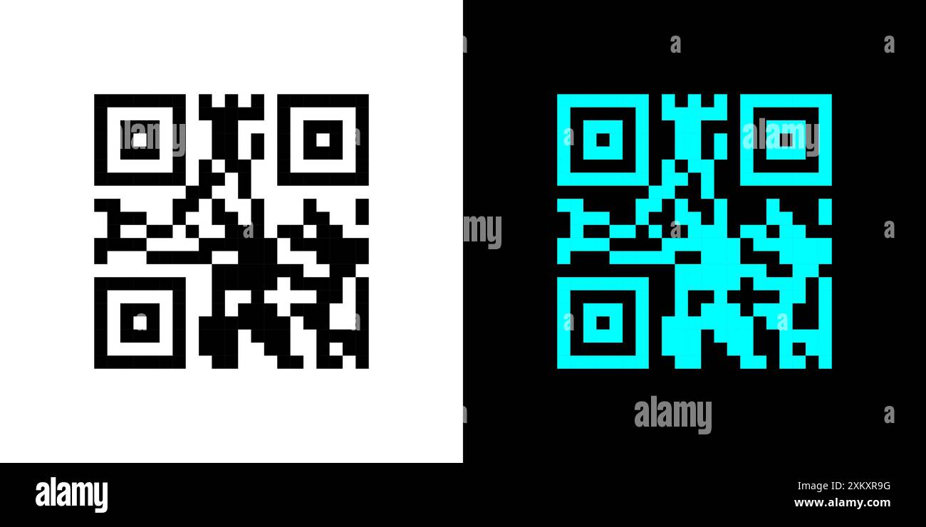 Faux code QR Scan me illustration vectorielle. Illustration de Vecteur