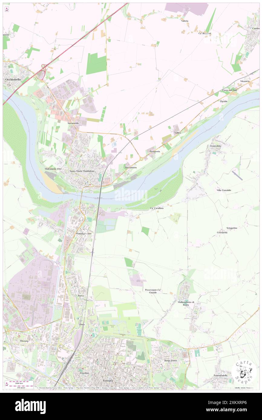 Isola Bianca, Provincia di Ferrara, IT, Italie, Émilie-Romagne, n 44 53' 19'', N 11 37' 39'', carte, Carthascapes carte publiée en 2024. Explorez Cartascapes, une carte qui révèle la diversité des paysages, des cultures et des écosystèmes de la Terre. Voyage à travers le temps et l'espace, découvrir l'interconnexion du passé, du présent et de l'avenir de notre planète. Banque D'Images