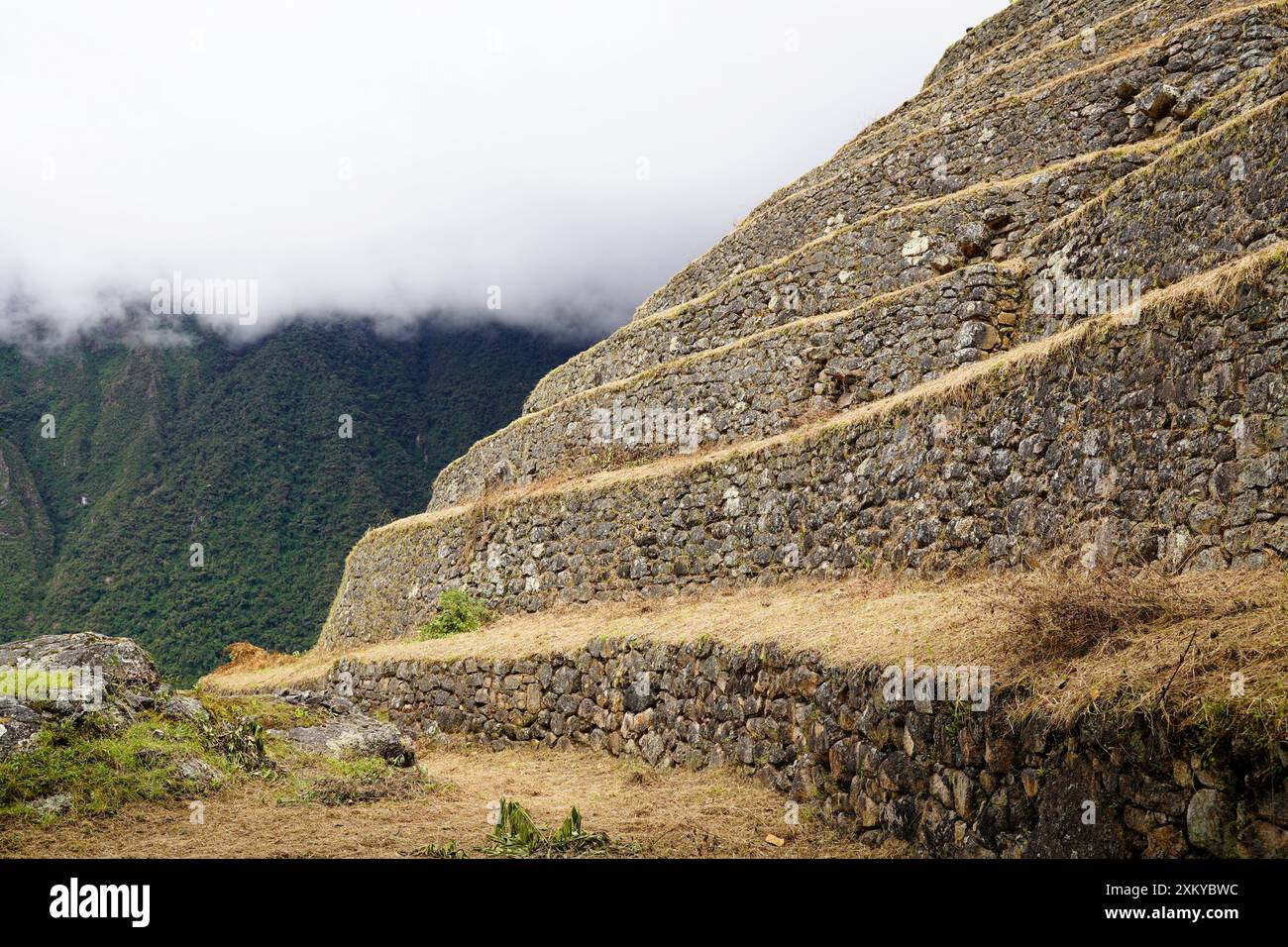 Site archéologique d'Intipata, Inka Trail, Cusco, Pérou Banque D'Images