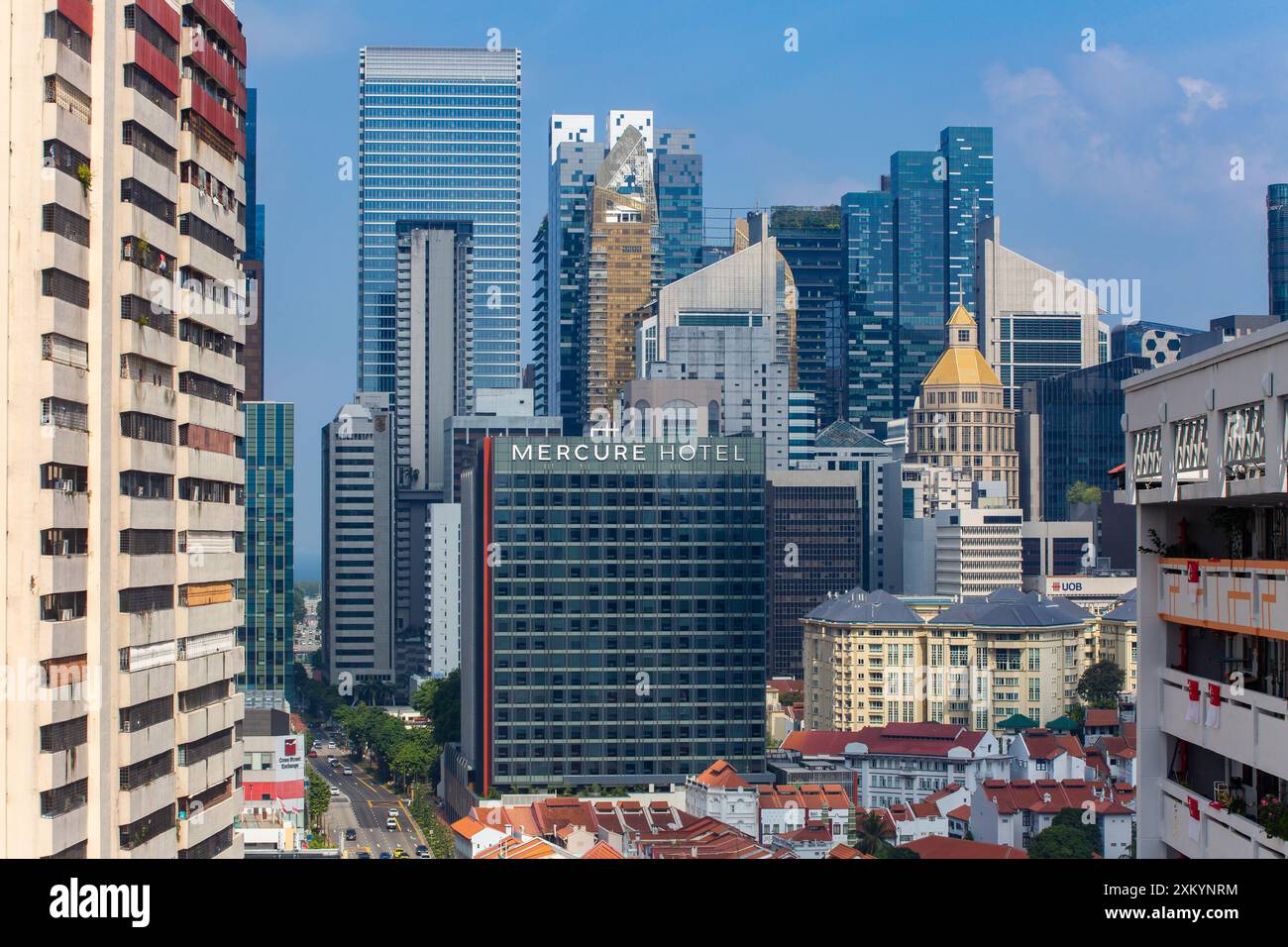 Hôtel Mercure pour les touristes séjournez à Chinatown, derrière le quartier central des affaires du quartier des affaires. Singapour. Banque D'Images