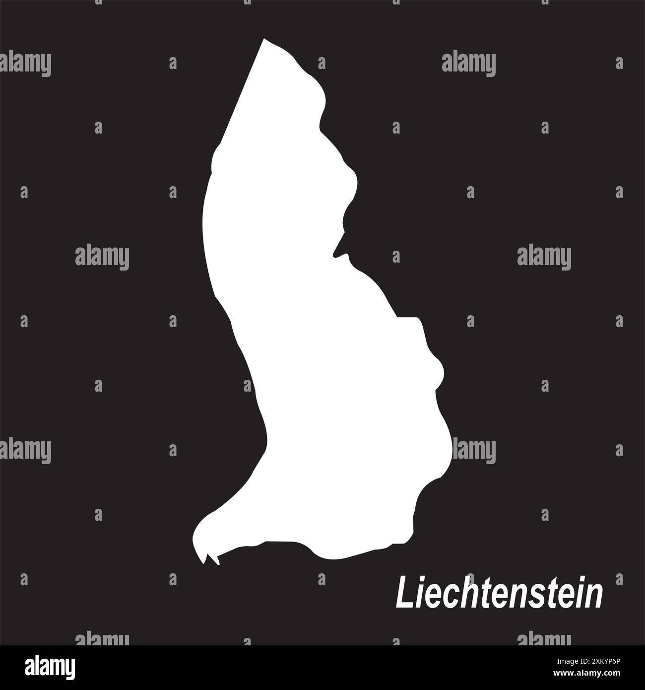 carte de liechtenstein illustration vectorielle conception simple Illustration de Vecteur
