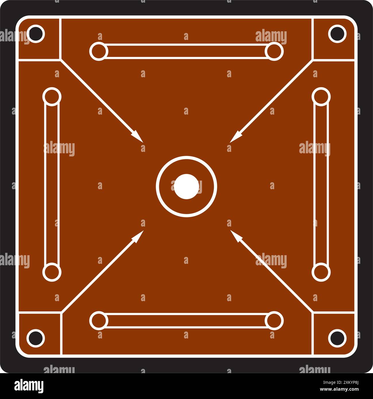 conception de symbole d'illustration vectorielle d'icône de tableau de carrom Illustration de Vecteur