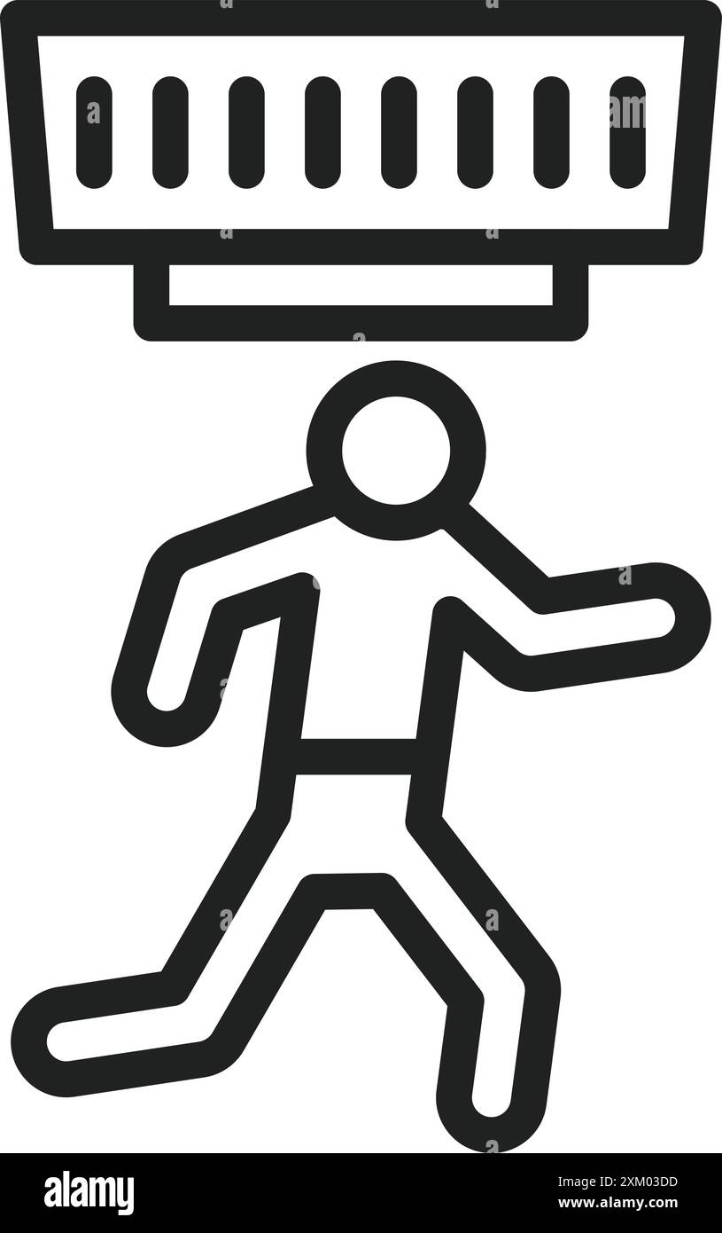 Image vectorielle de l'icône de déplacement du capteur. Convient pour les applications mobiles, les applications Web et les supports d'impression. Illustration de Vecteur