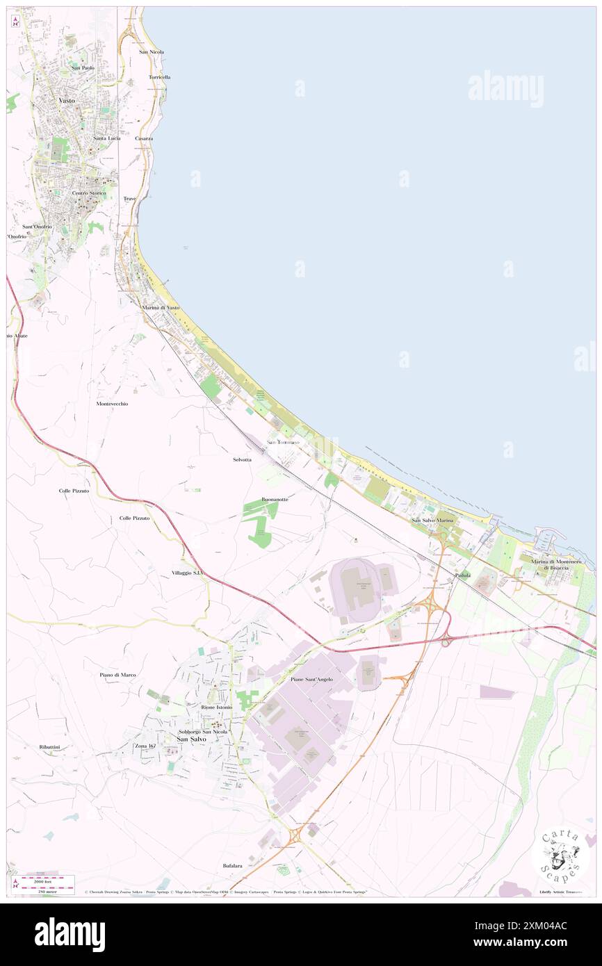 DAKAR LIVING VASTO MARINA, Provincia di Chieti, IT, Italie, Abruzzes, n 42 4' 47'', N 14 44' 45'', carte, Carthascapes carte publiée en 2024. Explorez Cartascapes, une carte qui révèle la diversité des paysages, des cultures et des écosystèmes de la Terre. Voyage à travers le temps et l'espace, découvrir l'interconnexion du passé, du présent et de l'avenir de notre planète. Banque D'Images