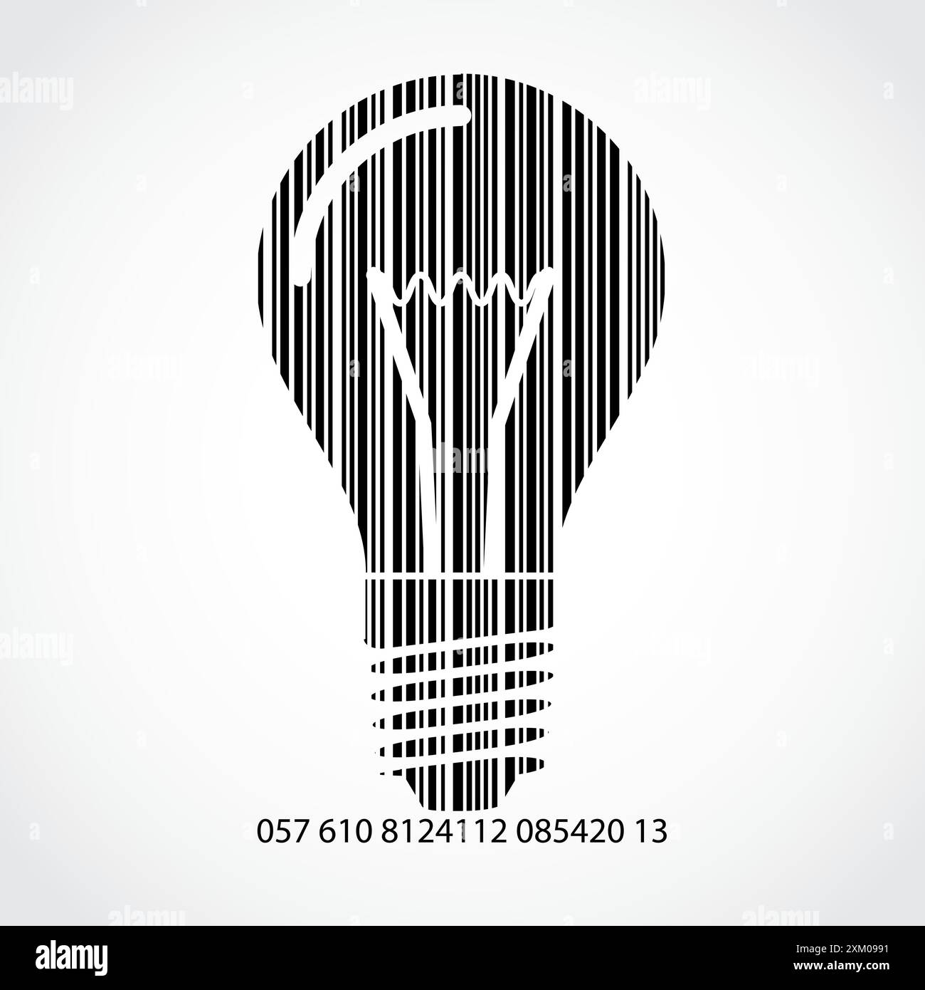 code à barres de l'ampoule, illustration vectorielle Illustration de Vecteur