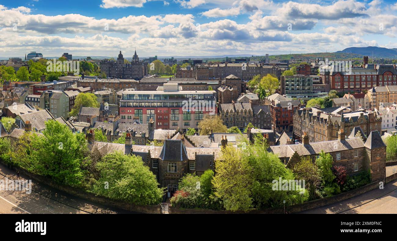 Victoria Street - panorama du vieux centre d'Edimbourg, Ecosse - Grassmarket Banque D'Images