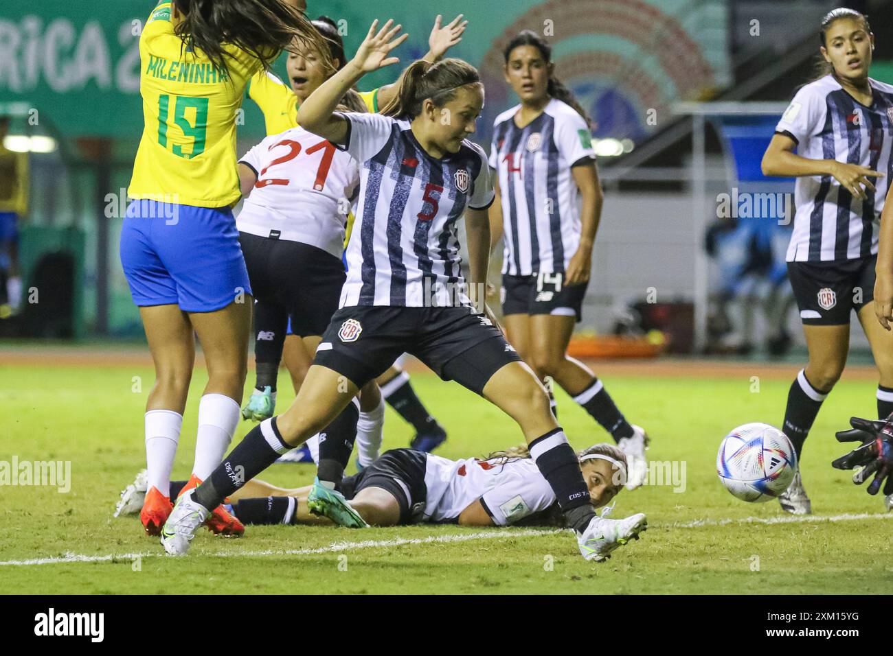 Priscilla Rodriguez du Costa Rica lors de la Coupe du monde féminine U-20 de la FIFA au Costa Rica contre le Brésil le 16 août 2022. (Photo de Martín Fon Banque D'Images