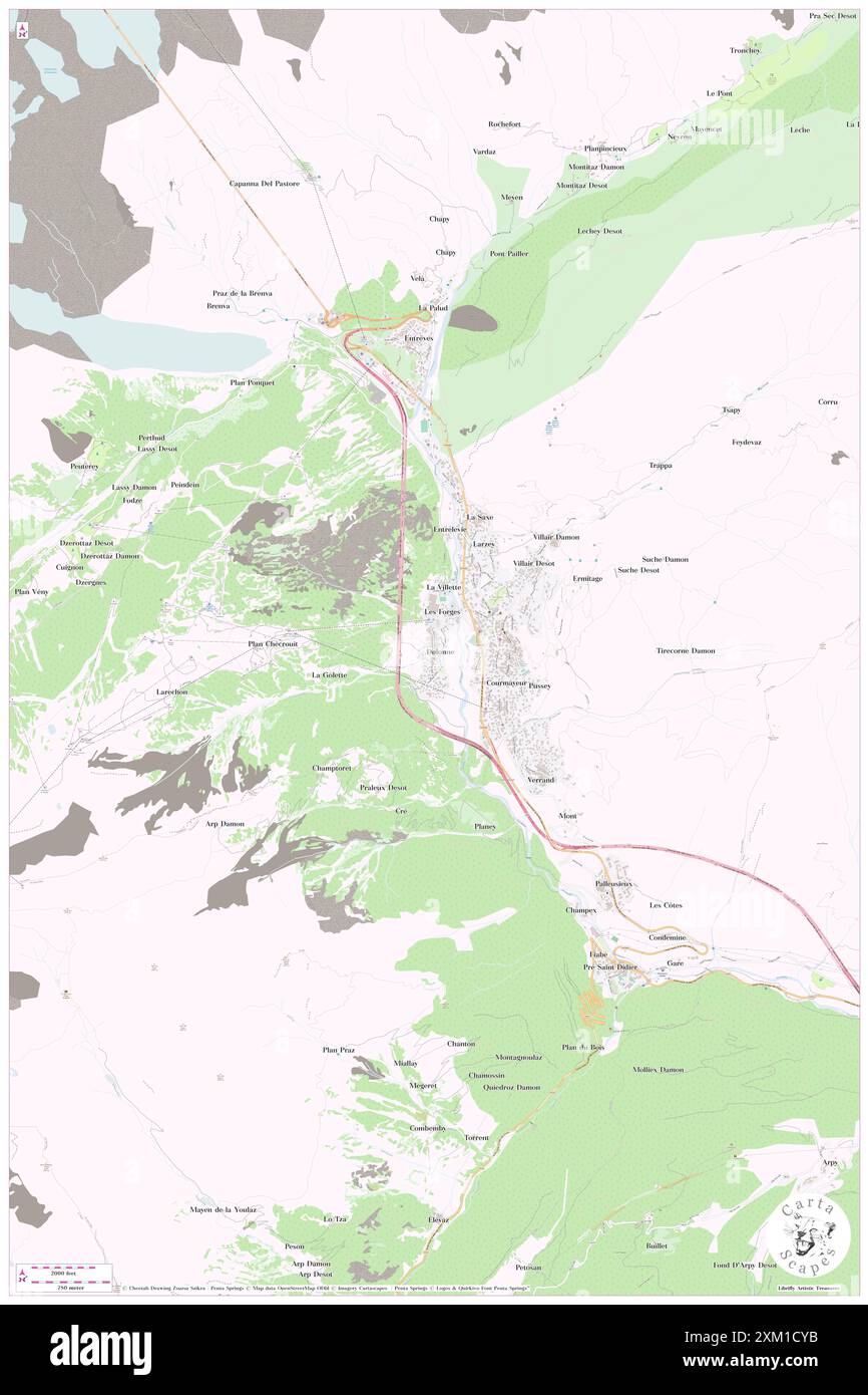 Hotel de la Telecabine, Val d'Aoste, IT, Italie, Vallée d'Aoste, n 45 47' 23'', N 6 57' 52'', carte, Carthascapes carte publiée en 2024. Explorez Cartascapes, une carte qui révèle la diversité des paysages, des cultures et des écosystèmes de la Terre. Voyage à travers le temps et l'espace, découvrir l'interconnexion du passé, du présent et de l'avenir de notre planète. Banque D'Images