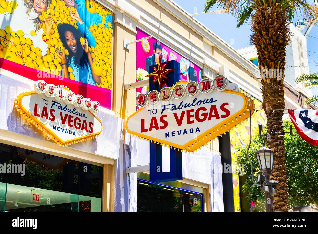 Bienvenue à la boutique de souvenirs de Las Vegas à la LINQ Promenade, Strip, Las Vegas, Nevada, USA Banque D'Images