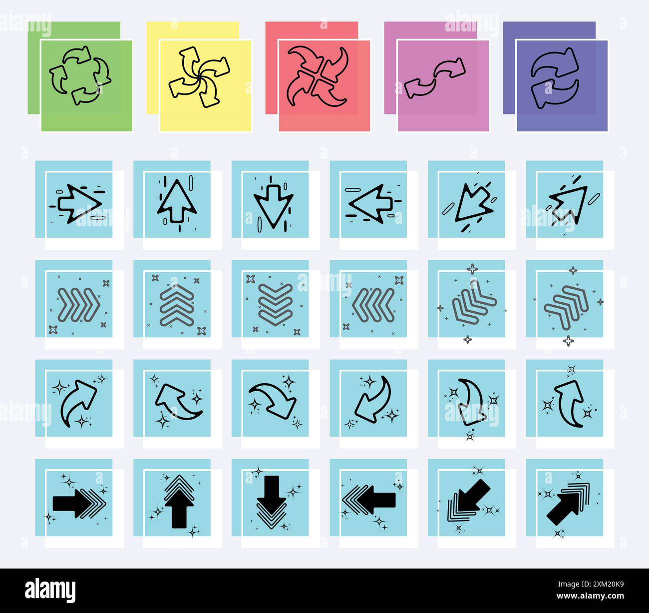 Flèches et icônes de curseur, différentes formes simples direction des flèches Illustration de Vecteur Flèches et icônes de curseur, différentes formes simples direction des flèches Illustration de Vecteur