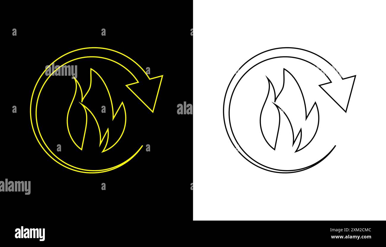 Illustration de conception plate d'icône de feu de métabolisme. Illustration de Vecteur