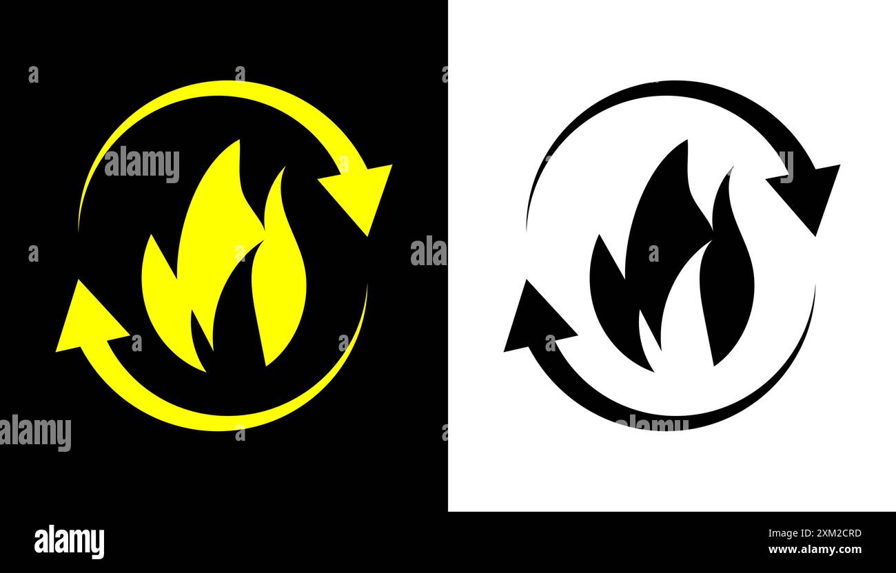 Illustration de conception plate d'icône de feu de métabolisme. Illustration de Vecteur