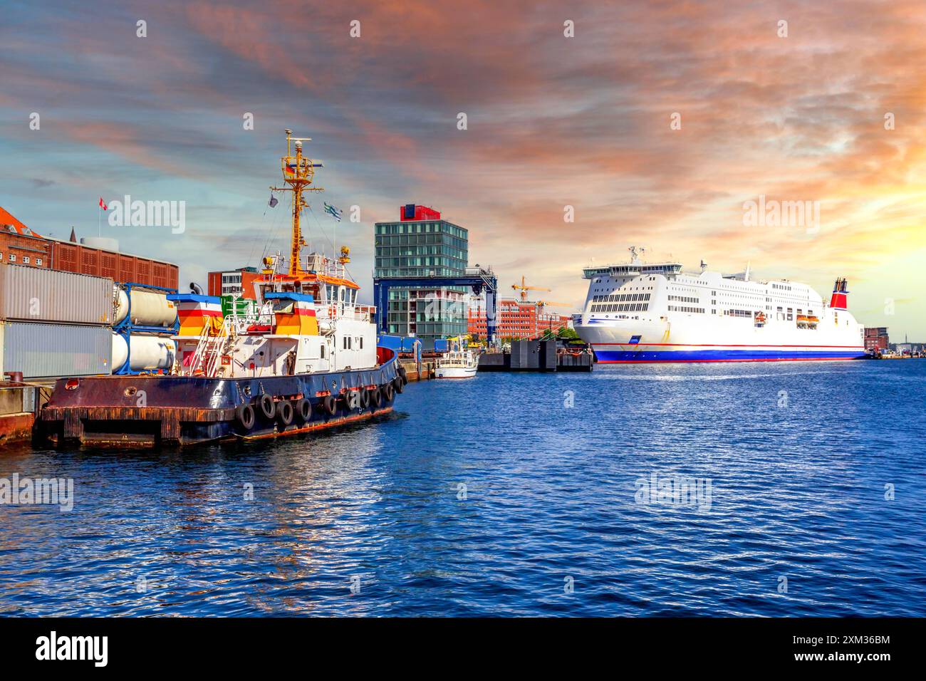 Port de Kiel, Allemagne Banque D'Images