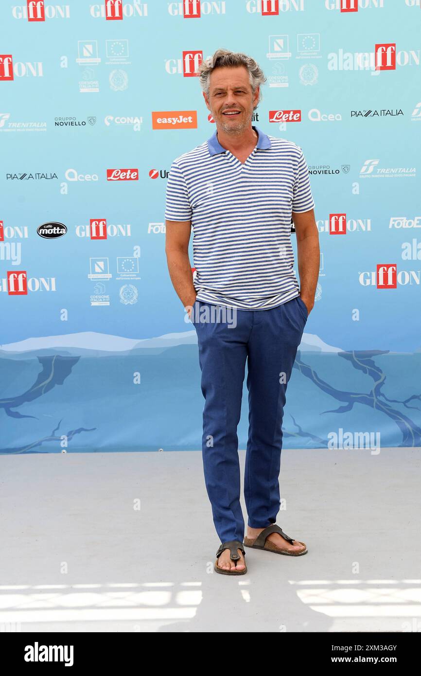 Giffoni Vallepiana, Italie, 25/07/2024, Giffoni Vallepiana Giffoni Festival 2024 Photocall Incanto, sur la photo: Banque D'Images