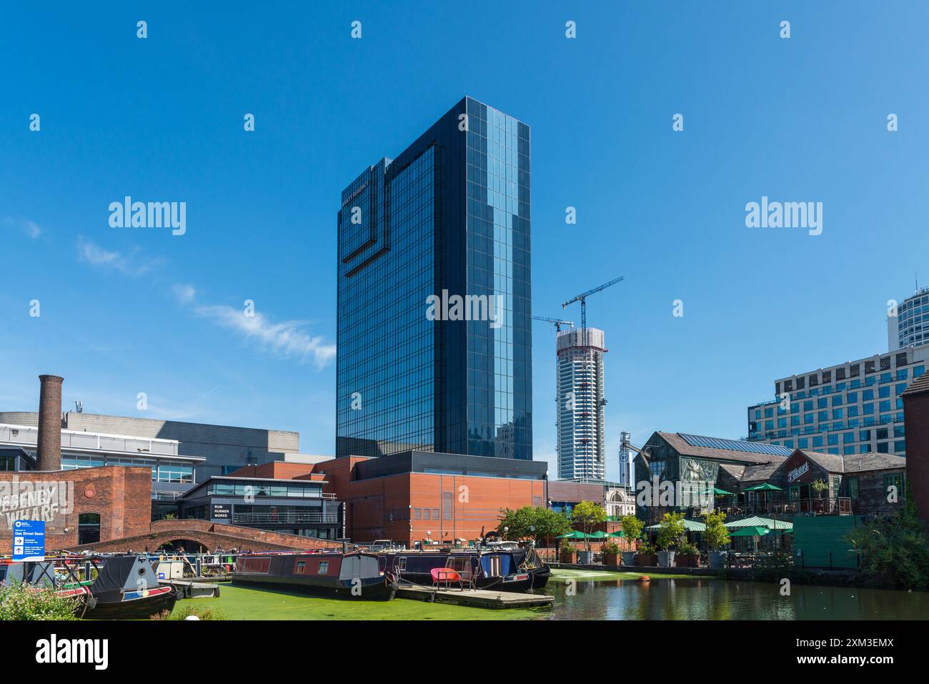 Regency Wharf dans Gas Street Basin au cœur du réseau de canaux dans le centre-ville de Birmingham, royaume-uni Banque D'Images