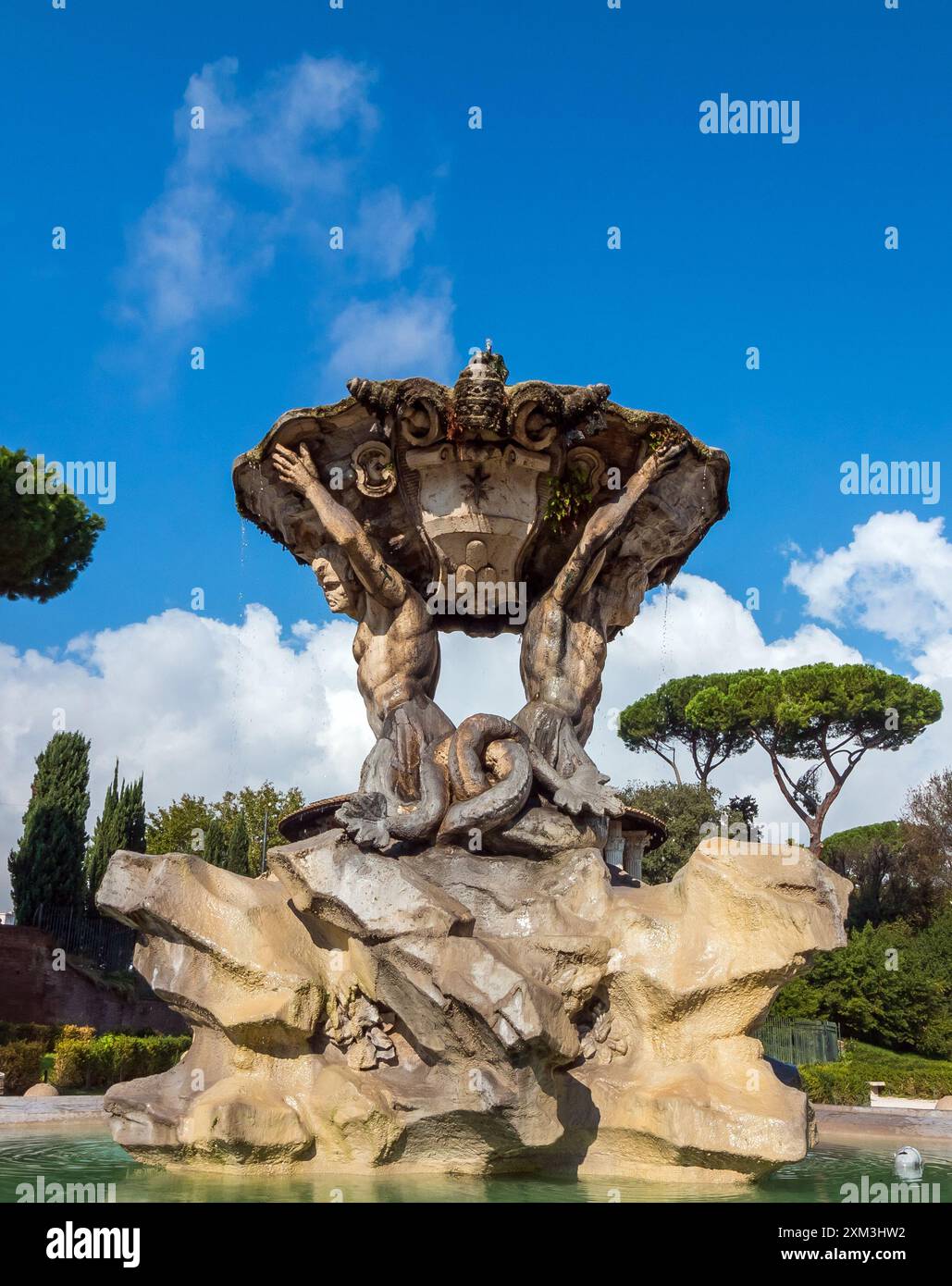 Fontana del Tritone, Roma, Italie Banque D'Images