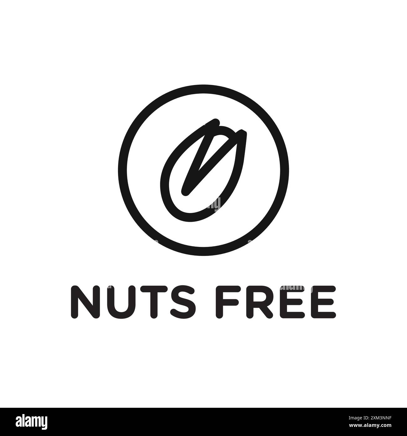 NUTS icône libre vecteur d'art de ligne noire en noir et blanc contour set signe de collection Illustration de Vecteur