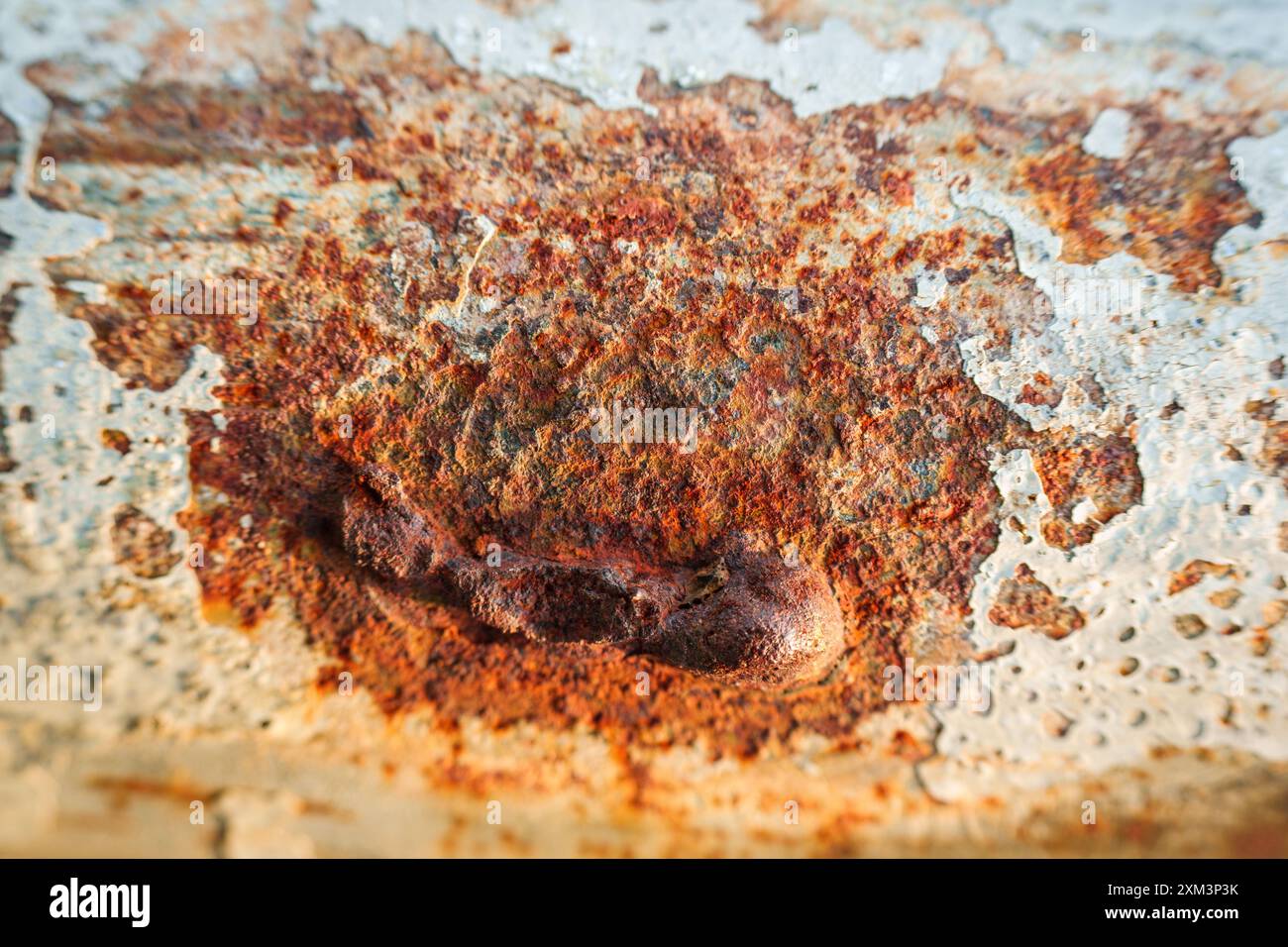 Fond texturé de corrosion métallique rouillé taché par les intempéries Banque D'Images