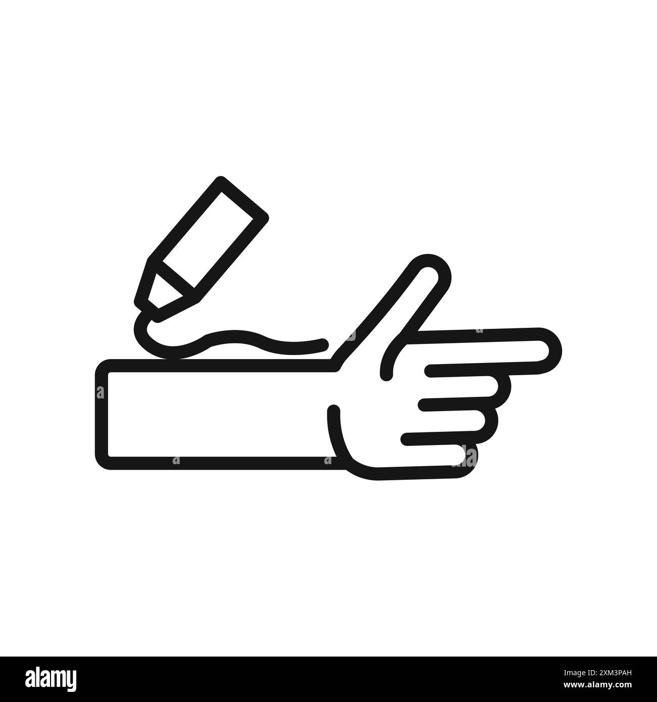 Gel en relief sur l'icône de bras vecteur d'art de ligne noire en noir et blanc contour set signe de collection Illustration de Vecteur