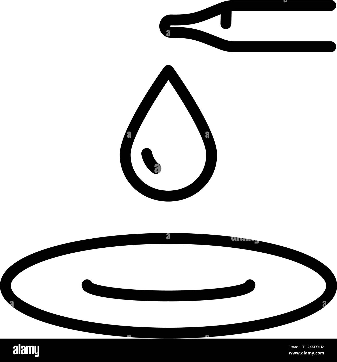 Essence de beauté, sérum ou huile essentielle, huile porteuse. Ayurveda, concept d'aromathérapie. Élément simple de la collection de soins de la peau. Contour isolé de vecteur Illustration de Vecteur