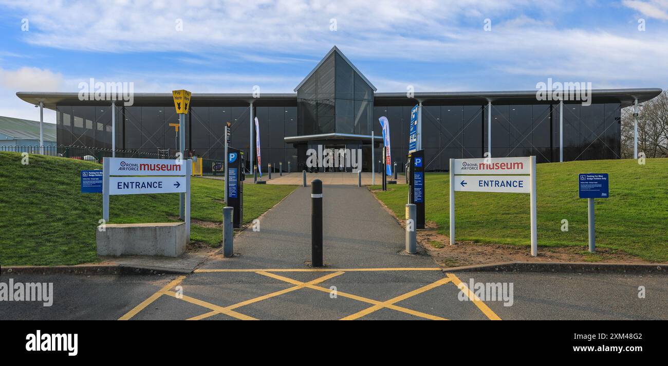 L'entrée du Royal Air Force Museum Midlands, Cosford, Shifnal, Shropshire, Angleterre, ROYAUME-UNI Banque D'Images