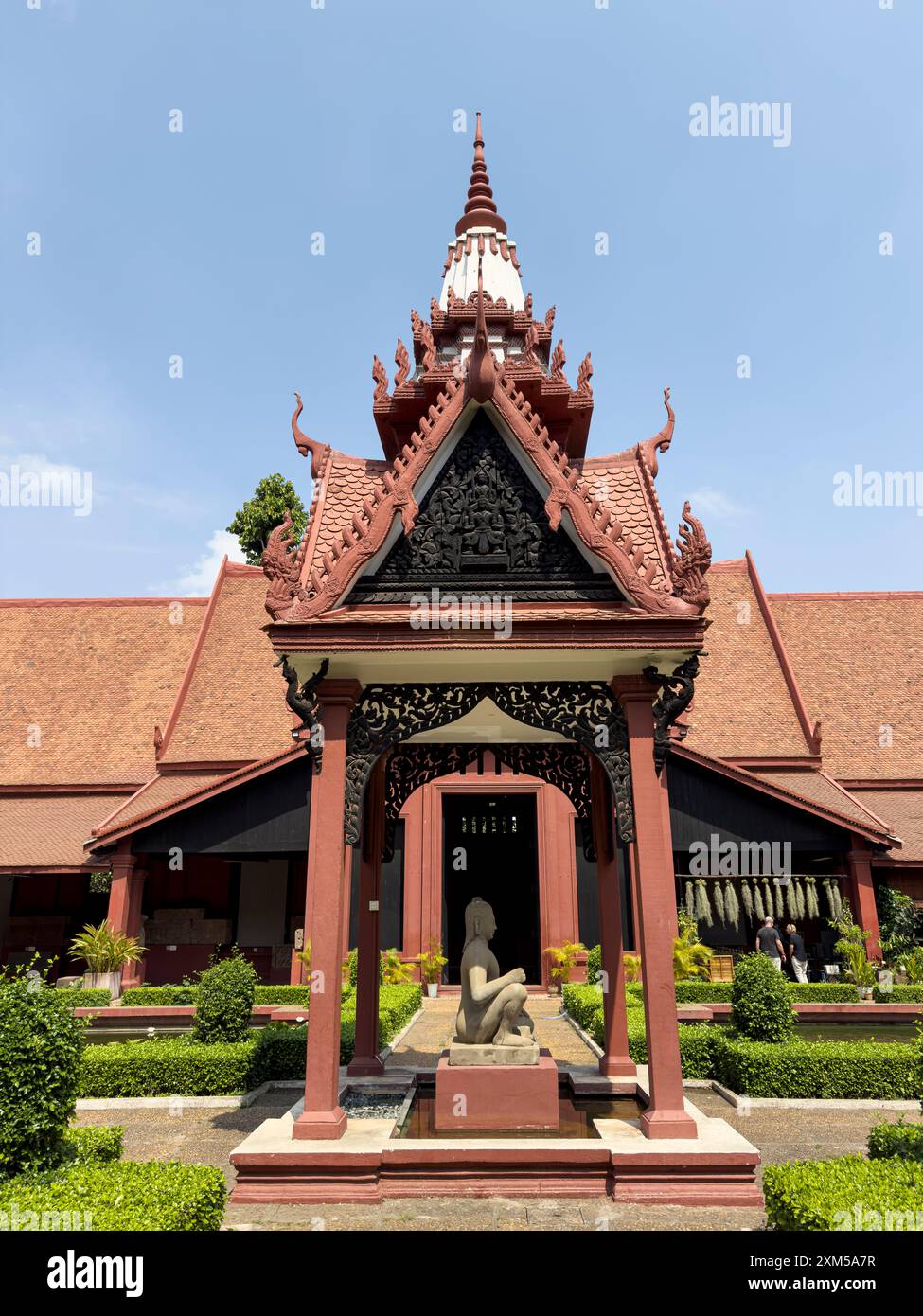 Vue extérieure du Musée national du Cambodge, Phnom Penh, Cambodge. Banque D'Images