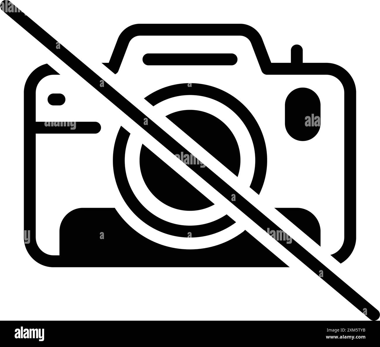 Icône pour aucune photo, interdite Illustration de Vecteur