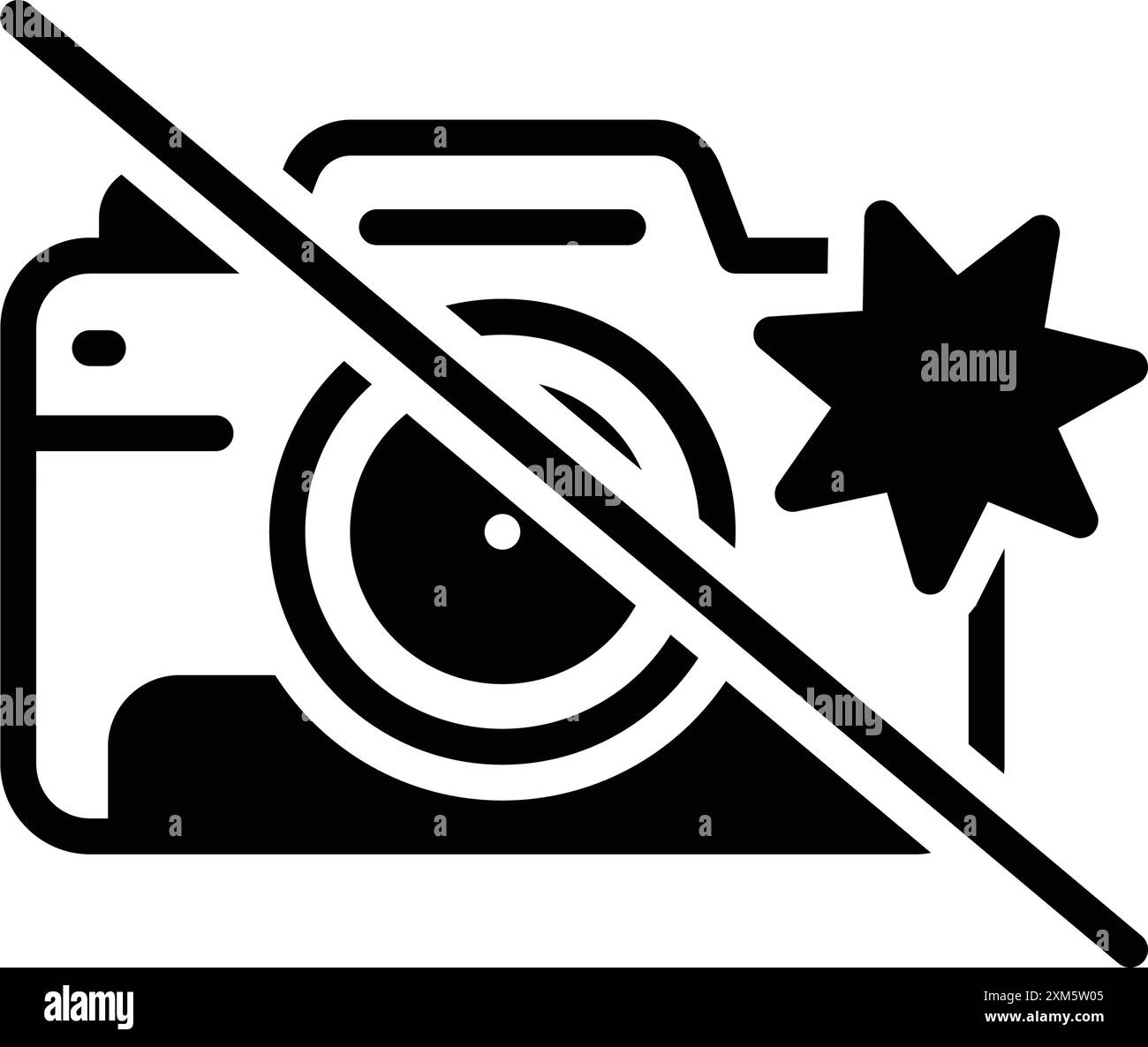 Icône pour aucun flash, voyant de flash Illustration de Vecteur