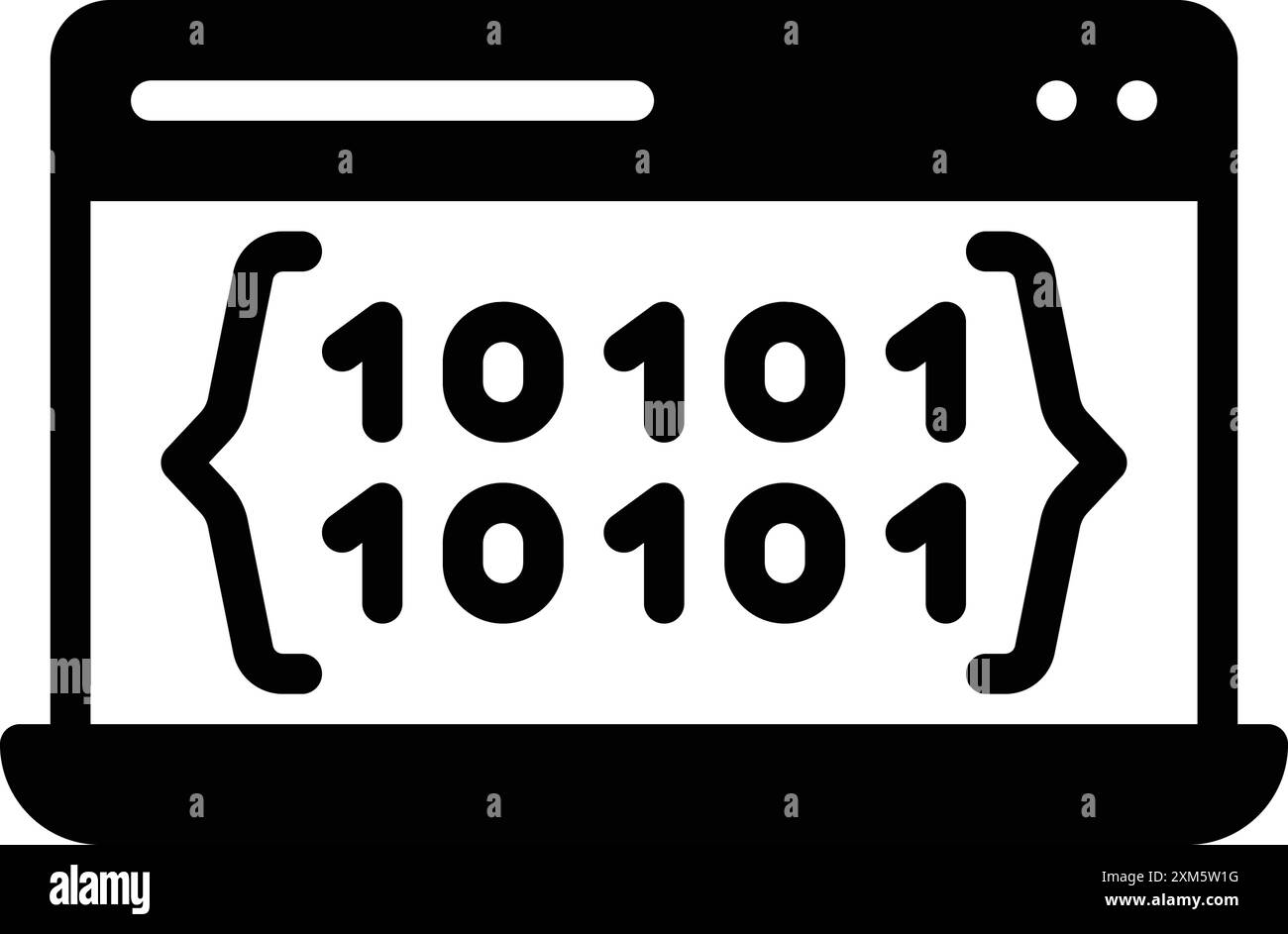 Icône pour code binaire, bit binaire Illustration de Vecteur