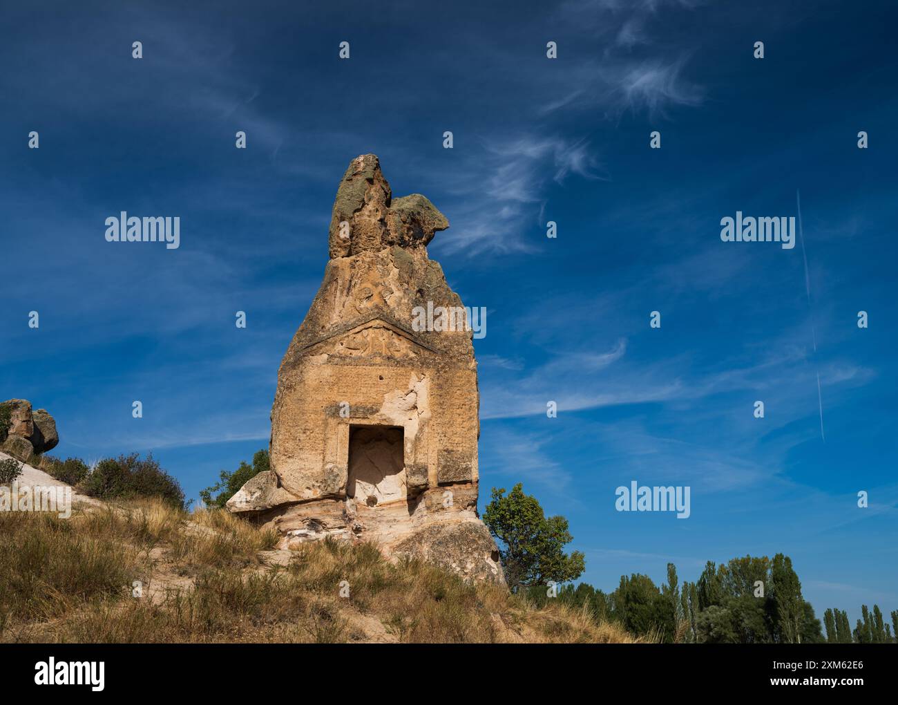 Temple Aslankaya un beau jour d'automne. Vallée phrygienne. Destinations de voyage Turquie. District d'Ihsaniye, ville d'Afyonkarahisar. Pays Turquie Banque D'Images