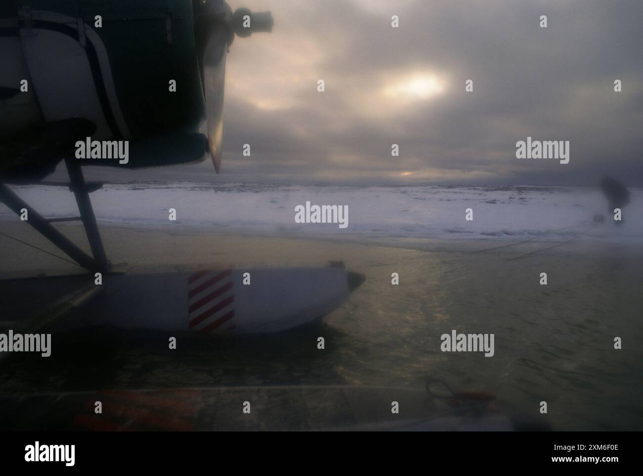 Camp de pêche - omble arctique à Cambridge Bay, T.N.-O. Banque D'Images
